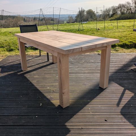 Outside Dining Furniture - 4 Plank Dining Table