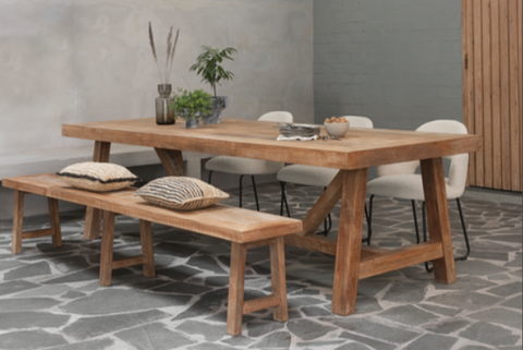 Reclaimed Teak A-Frame Dining Table