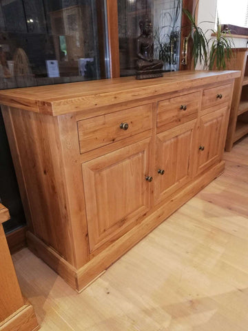 An Avignon - 3 Door 3 Drawer Oak Sideboard