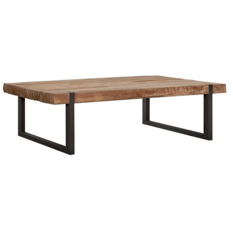 Reclaimed Teak and Steel Beam Coffee Table