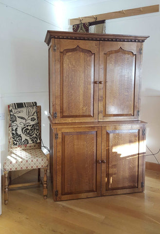 Computer workstation desk and stationary cupboard