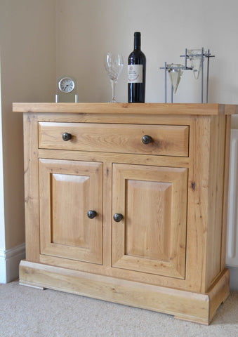 small solid oak sideboard