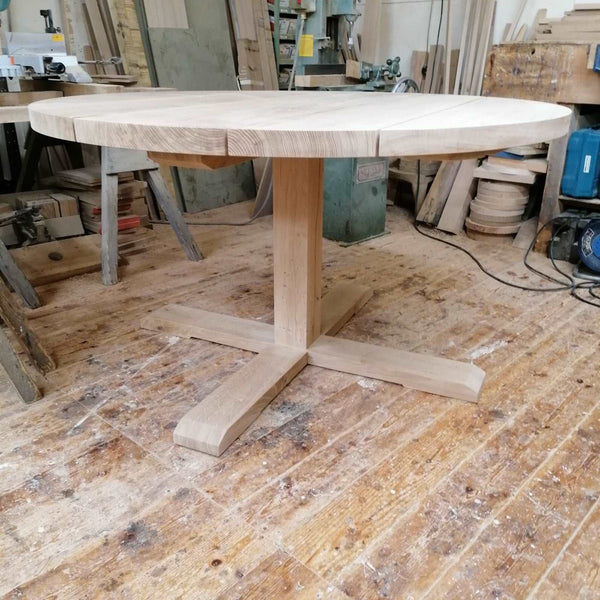 Outside Dining Furniture - Boarded Round Pillar Table
