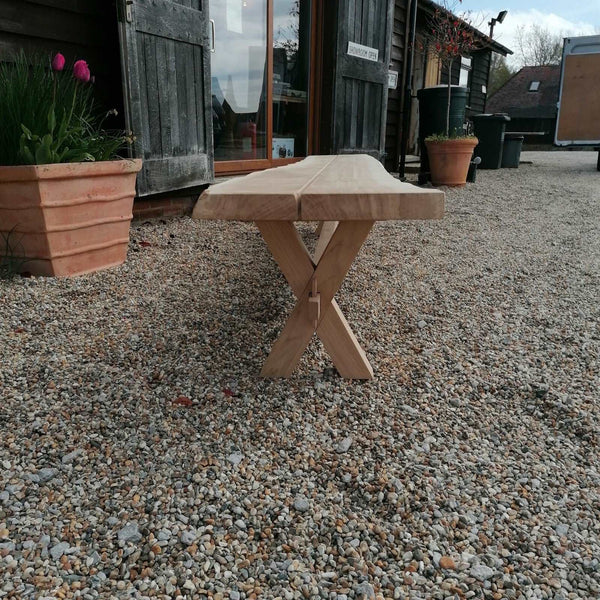 Outdoor Dining Furniture - Cross Leg Bench