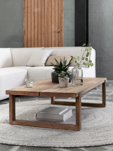 Reclaimed Teak Coffee Table Rectangle shape