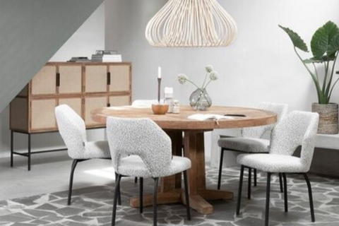 Reclaimed Rustic Round Large Teak Dining Table