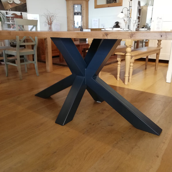 Sussex - Angle Steel and Oak Dining Table