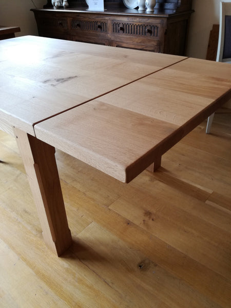 Sussex - English Oak Extending Boarded Refectory Dining Table