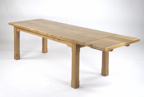Sussex - English Oak Extending Boarded Refectory Dining Table