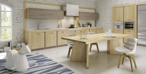 Tuscany Contemporary Oak Wedge Dining Table