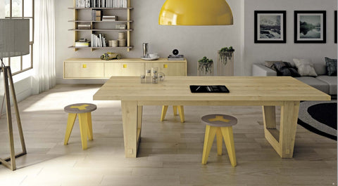 Tuscany Contemporary U Leg Extending Dining Table