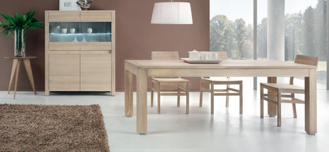 Tuscany Contemporary Vinci Centrally Extending Table With 2 x 40cm Leaves