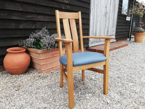 Westfield Carver with blue leather seat pad