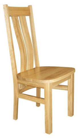 Westfield oak side chair with wooden seat