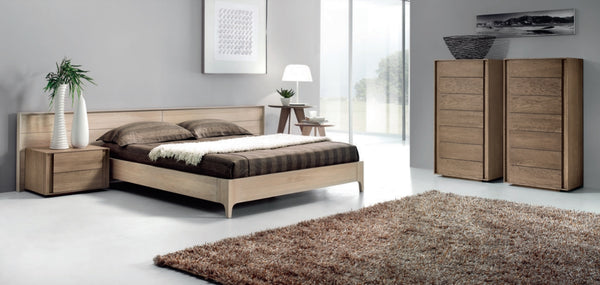 Tuscany Contemporary Solid Oak Bed
