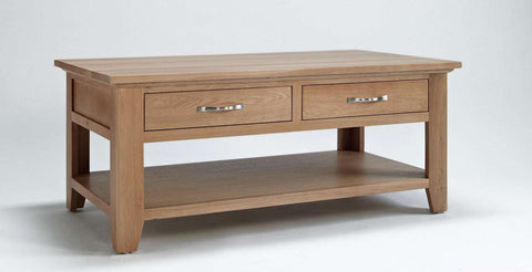 Oak Coffee Table with Drawer
