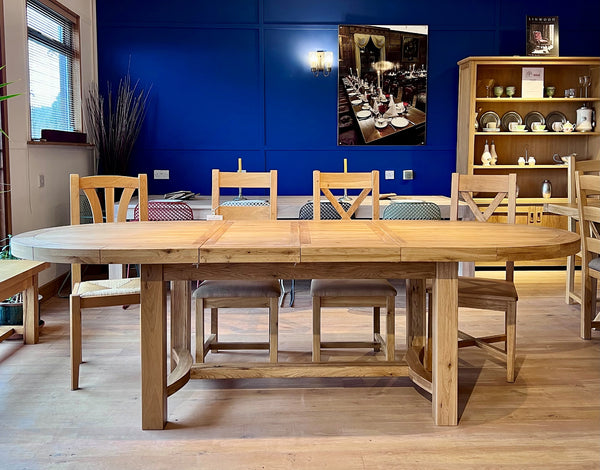 Avignon - Large Oval Cross Leg Extending Dining Table