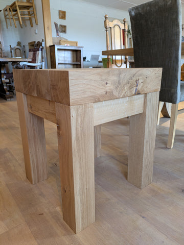 Lamp Table produced using oak beams