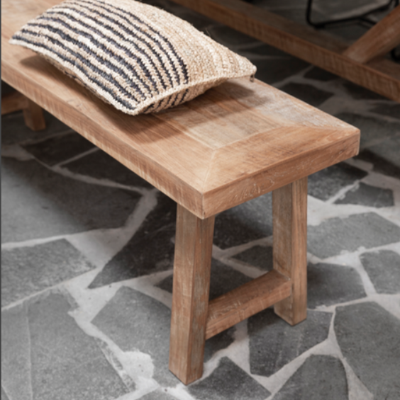 Reclaimed Teak Bench without back