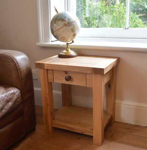 Solid oak Lamp Table Side table