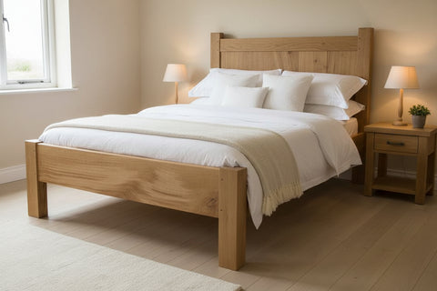 English Oak Boarded Bed outdoor photo