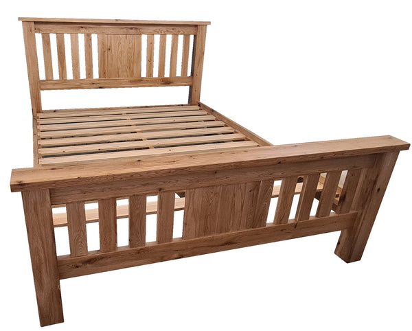 Solid oak bed available in 3 x sizes