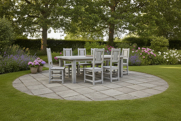 Traditionally handmade solid oak garden dining chairs