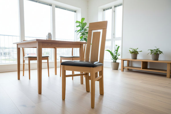 Solid oak contemorary dining chair