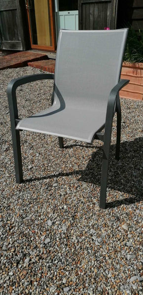Outdoor dining chair in grey
