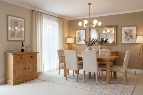 small solid oak sideboard