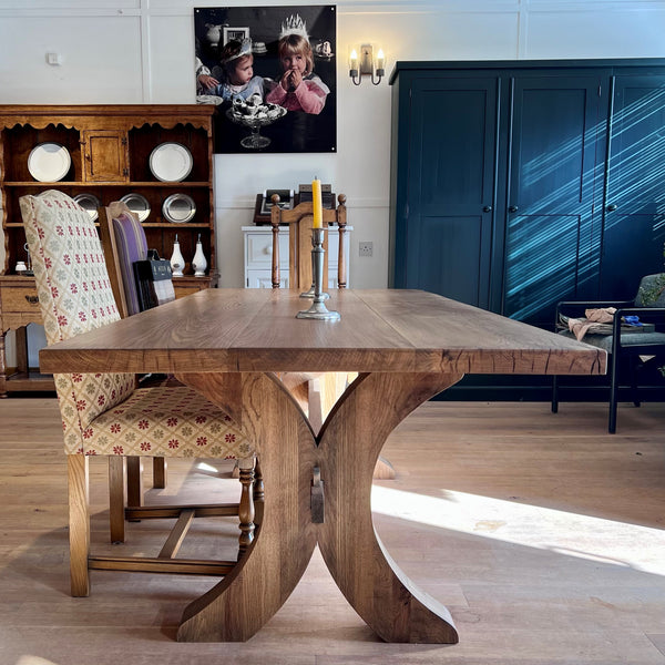 Handmade oak Moselle dining table 
