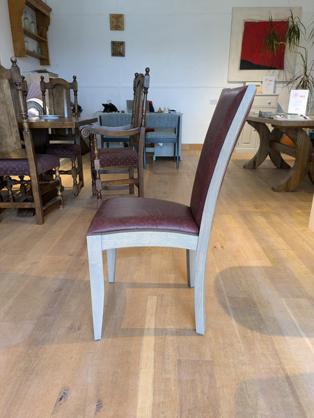 Tuscany Contemporary Oak Framed Leather Chair