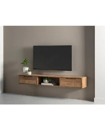 Reclaimed Teak Hanging TV stand Bliss No.1 small
