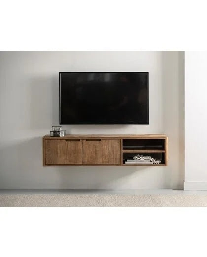 Reclaimed Teak Hanging TV stand Bliss No.2 small