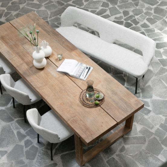 Rectangular Box Table Reclaimed Teak - Rectangular Box-End Dining Table
