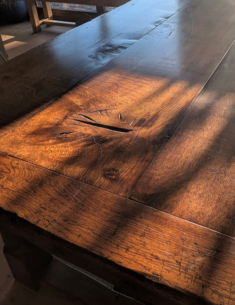 Clearance - Refectory Dining Table with 8 x Ladderback Side Chairs