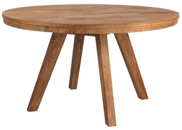 Round Reclaimed Teak Splayed Leg Dining Table