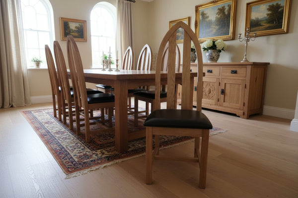 Avignon - Gothic Stle oak side Chair with upholstered seat pad