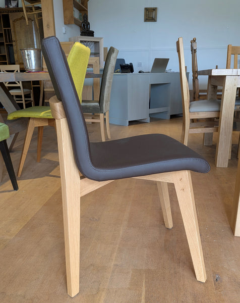 Oak contemporary dining chair