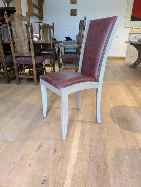 Fully upholstered oak frame chairs