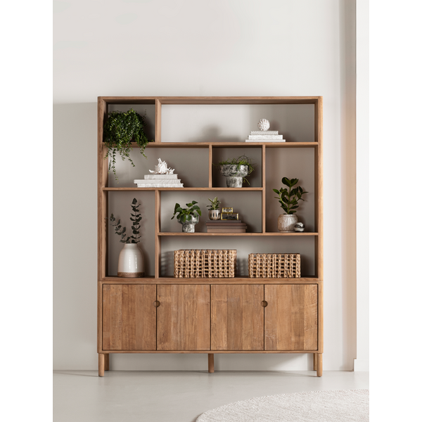 Reclaimed Teak By DTP - Apollo Bookcase with Cupboards