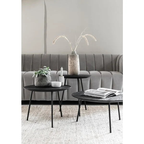 Reclaimed Teak by DTP - Jupiter Coffee Table Black Medium