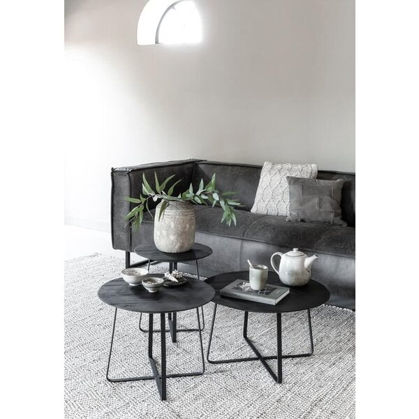 Reclaimed Teak by DTP - Neptune Black Large Coffee Table