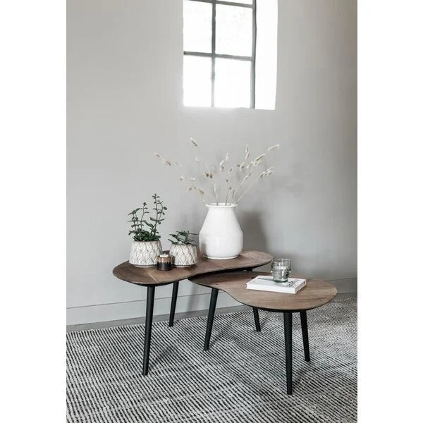 Reclaimed Teak by DTP - Coffee table Organus natural, set of 2