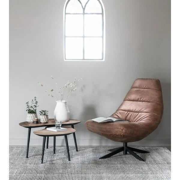 Reclaimed Teak by DTP - Coffee table Organus natural, set of 2