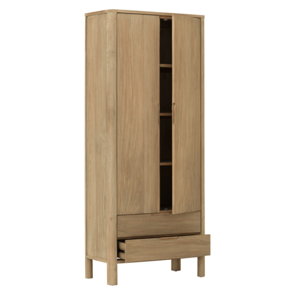 Reclaimed Teak By DTP - Tall Cupboard with Drawers