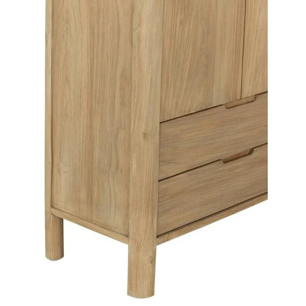 Reclaimed Teak By DTP - Tall Cupboard with Drawers