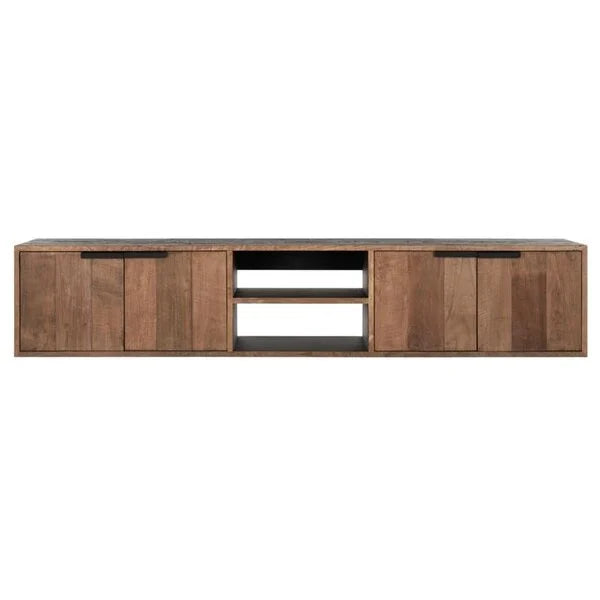 Reclaimed Teak by DTP - Wall Hanging TV Cabinet Large Cosmo