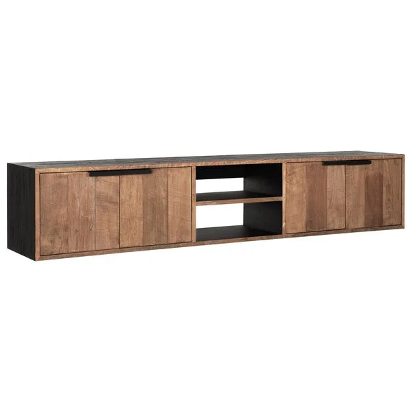Reclaimed Teak by DTP - Wall Hanging TV Cabinet Large Cosmo