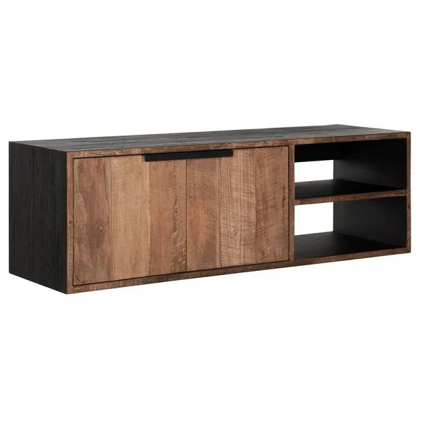 Reclaimed Teak by DTP - Small Wall Hanging 2 Door TV Cabinet Cosmo
